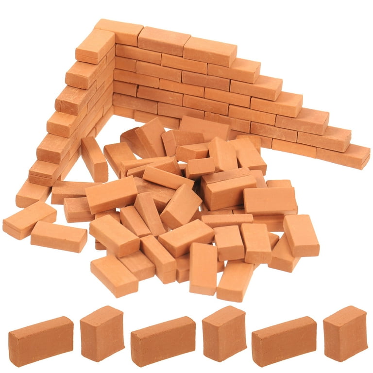 HOMEMAXS 200Pcs Miniature Bricks Simulation Bricks DIY Brick Models Miniature  Bricks Kids Landscaping Bricks 