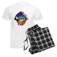 thumbnail image 6 of CafePress - I Stand With Ukraine Support Ukraine Flag Pajamas - Men's Light Loose Fit Cotton Pajama Set, 6 of 7