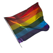Drapeau arc-en-ciel amical bannières de fierté transgenre bisexuelle drapeau arc-en-ciel en polyester