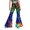 Blue-17, variant on LRen Girls Uniform Pants Wide Leg School Uniform Pants High Waist Cute Y2k Stretch with Pocket Long Pants for Tween Girls Age 11-12 Years