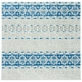 thumbnail image 3 of SAFAVIEH Madison Kandace Abstract Area Rug, Silver/Navy, 6'7" x 6'7" Square, 3 of 10