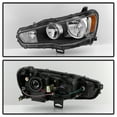 thumbnail image 2 of VIPMOTOZ Black Housing OE-Style Headlight Headlamp Assembly For 2008-2017 Mitsubishi Lancer Ralliart Evolution EVO X Halogen Model, Driver Side, 2 of 6
