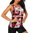 thumbnail image 2 of Gaeub Buffalo Plaid Love And Gnome Women's Workout Tank Tops Lightweight Sleeveless Shirts for Women for Athletic Running Tennis Yoga - XX-Large, 2 of 9