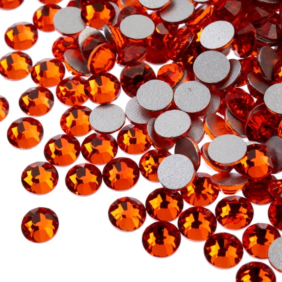 Crystal Lane DIY 144pcs SS20 (4.7mm) Orange | Glass Round Flat Back Rhinestones
