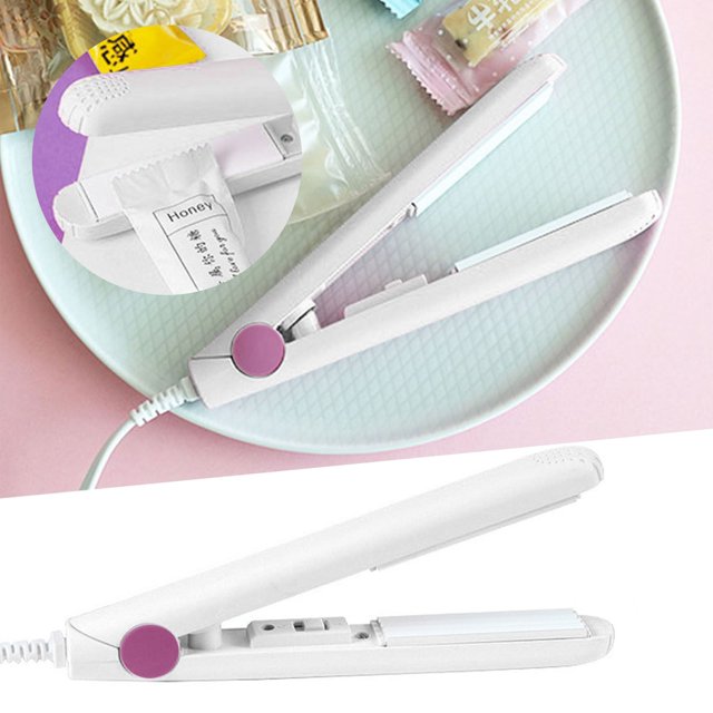 Oleegame 1PC Sealing Machine Portable Snack Plastic Bag Sealing Machine Household Hand Pressure Small Thermoplastic Sealing Machine White