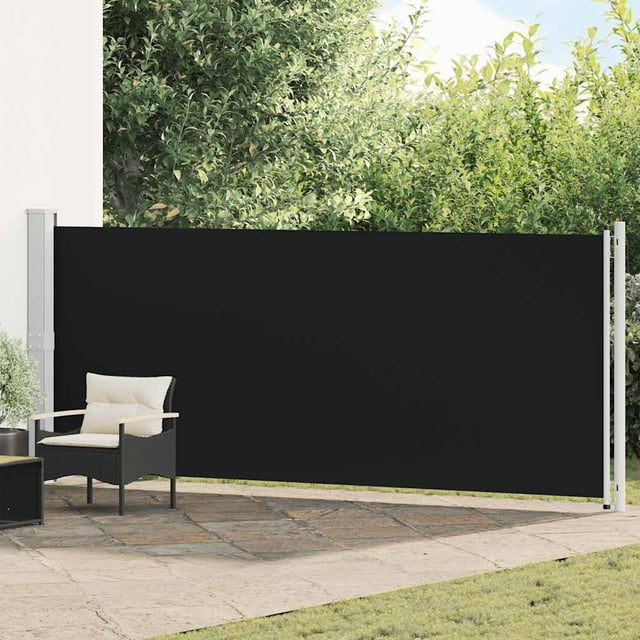 vidaXL Auvent Latéral Rétractable pour Patio 600x160 cm Noir