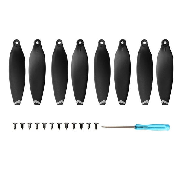 Bearachild Hélice de Dron práctica profesional de 8 piezas, mayor resistencia, resistente al desgaste, impermeable, reutilizable, hélice de Accesorios para aéreos borde plateado