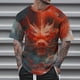 thumbnail image 2 of Camisetas de Cuello de la Tripulación de los Hombres de Verano Redondo Cuello Impreso Camiseta, Top Atlético de Secado Rápido Casual para los Hombres, 2 of 5