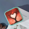 thumbnail image 4 of Pratyus Heart-Shaped Tree Jewelry Organizer Travel Case for Necklace, Ring, Earring - Portable and Compact with High Quality Materials - Best Gift for Various Occasions Green, 4 of 5