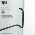 thumbnail image 2 of VIGO Pirouette 42" Frameless Shower Door, 3/8" Clear Glass/Antique Rubbed Bronze Hardware, 2 of 12