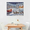 thumbnail image 2 of Nawypu  - Winter Canvas Wall Art Christmas Eve Santa Painting Artwork for Home Wall Decor,Stretched and Framed Ready to Hang, 2 of 4