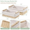 thumbnail image 3 of Sorbus  Storage Wicker Baskets for Baby Room, Bedroom, Nursery, Changing Station, Linens, Diapers, Toiletries-Set of 2 Beige, 3 of 5