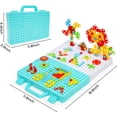 thumbnail image 4 of Juego de taladro eléctrico 4 en 1 de 310 piezas, rompecabezas creativos, juguete de construcción con taladro eléctrico y tablero de clavijas, juguete educativo para niños y niñas., 4 of 5