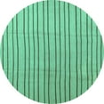 thumbnail image 1 of Ahgly Company Indoor Round Solid Turquoise Blue Modern Area Rugs, 7' Round, 1 of 4