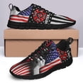 thumbnail image 4 of Firefighter Veteran American Flag Us Running Shoes Sneakers Mesh Black Size 8, 4 of 5