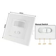 thumbnail image 2 of Motion Sensor Light Switch, In-wall Ordinary On/off And Infrared Switch For Stairs Corridor Kitchen(1pc, White), 2 of 5