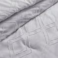 thumbnail image 2 of Peace Nest 3-Piece All Season Clipped Jacquard Down Alternative Comforter Set, Purple, King, 2 of 5