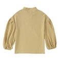 thumbnail image 5 of Zhuashum 5-6 Years T Shirt For Boy Summer Crew Neck Long Sleeve Tee Solid Color Weekend Tops Basic Daily Wear Khaki, 5 of 8