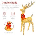 thumbnail image 6 of Best Choice Products XL Lighted Christmas 5ft Reindeer & Sleigh Holiday Outdoor Decor Set w/265 LED Lights - Gold, 6 of 7