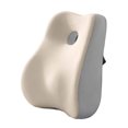 thumbnail image 4 of Cojín de silla con respaldo bajo, almohada de apoyo lumbar, cómodo, ergonómico, alto Blanco Gris, 4 of 9