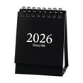 thumbnail image 2 of Mini Desk Calendar 2026, Portable Standing Flip Planner with Spiral, Premium Paper Multi-Color for Home Office Decor & Daily Use,Black, 2 of 3