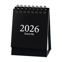 2026 Desktop Flip Calendar, Small Daily Event Planner with Sleek Minimalist Design, Perfect for Office Desk, Home Study, and Personal Scheduling,Black