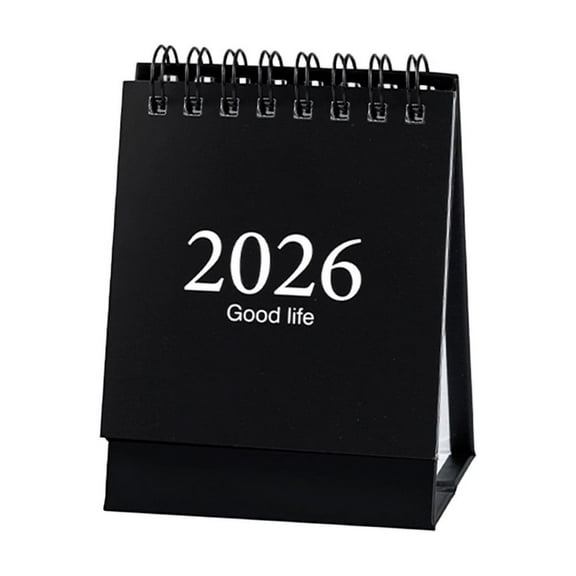 2026 Desk Calendar Spiral Bound Stand Up Calendar with Durable Paper Cover and Sturdy Base for Office Home School Organization Planning