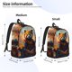 thumbnail image 2 of Disketp Prairie Meditating Raccoon Mochila de Lona Estampada, Mochila Escolar de Viaje Ligera para Estudiantes y Portátil-Small, 2 of 5