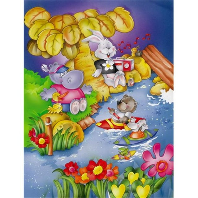 Carolines Treasures APH0978CHF Animaux Kayak Drapeau Toile Maison Taille