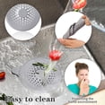 thumbnail image 5 of 2 Pack Shower Drain Cover Hair Catcher with Suction Cups Foldable Sink Strainer Plug Trap Filter Silicone Shower Hair Trap Sink Strainer Protector for Sinks Kitchen Baths Bathtub Showers, Grey Blue, 5 of 5