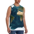 thumbnail image 2 of Balery World Map Camisetas sin mangas para hombre, absorbe la humedad y protege contra el mal olor.-3X-Large, 2 of 7