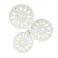 thumbnail image 4 of DecMode 18" x 18" x 24" 3 Tier White Metal Folding Plantstand with Sun Face Cutouts, 4 of 10