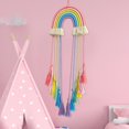 thumbnail image 5 of Trayknick Vibrant Rainbow Decor for Kids Room Boho Rainbow Macrame Wall Hanging with Tassels Hand Woven Clip Holder for Home Decoration Colorful for Kids, 5 of 8