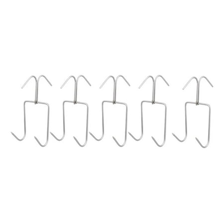 

5Pcs Stainless Steel Meat Hooks Multi-purpose Hooks Kitchen Gadget Sausage Hanger