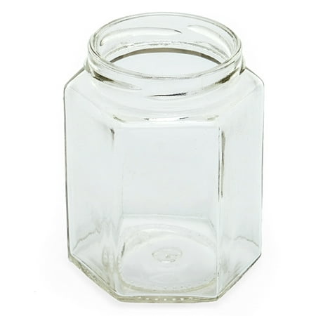 48ea - 1-1/2 Oz Hexagon Glass Jar With Lid by Paper Mart