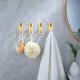 thumbnail image 3 of Towel Hooks/adhesive Hooks - Brushed Gold Wall Hooks For Hanging Coat. Hat, 3 of 5