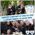 thumbnail image 5 of 50 Sets Forget-me-not Flower Gift Set, Heart-shaped Dried Pressed Keepsakes with Sympathy Cards and Bags, Memorial Remembrance Tokens for Funeral, Wedding, Baptism Ornament Favors, 5 of 5