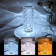 thumbnail image 3 of Lampe de Table en Cristal Diamant, Rechargeable par USB, Contrôle Tactile, 3 Couleurs d'Éclairage, Luminosité Réglable, Lampe de Table en Cristal pour Chambre, 3 of 5