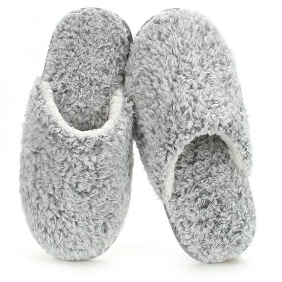 cosyone1997 Women's Fuzzy House Slippers Memory Foam Indoor/Outdoor Soles