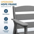 thumbnail image 5 of FOOWIN 4-Piece Patio Furniture Set, HDPE Outdoor Conversation Set with 4 Seating & Cushions, Perfect Patio Sofa Set for Garden, Porch, Backyard, Grey Frame with Beige Cushion, 5 of 8