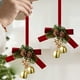 thumbnail image 5 of Adorno Navideño Colgante Pequeño con Campanitas, Lazo de Terciopelo, Piñas y Árbol de Navidad., 5 of 6