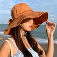 thumbnail image 2 of Sun Hats for Women Wide Brim Summer Visor with Chin Strap Bow Design Travel Outdoor Small Face Effect Sun, 2 of 4