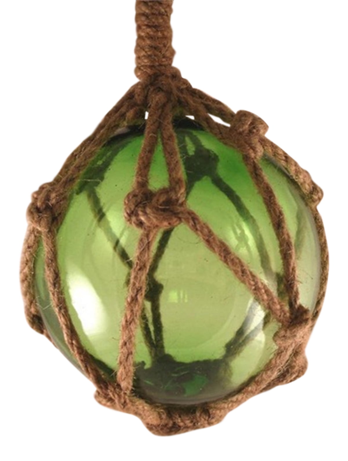 Japanese Glass Fishing Fish Net Float Buoy Tiki Decor Green Walmart