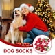 thumbnail image 5 of 4 juegos de calcetines de algodón antideslizantes para mascotas, perros, cachorros, gatos, con estampado navideño, talla S, 5 of 6