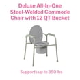 thumbnail image 6 of McKesson Steel Bathroom Commode Chair with Fixed Arms, 350-lb Weight Capacity, 4 Ct, 6 of 9