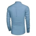 thumbnail image 4 of Faithtur Men's Casual Henley Shirt, Solid Color Short Sleeve Button-Down Loose Tops Summer Daily T-Shirts, 4 of 5