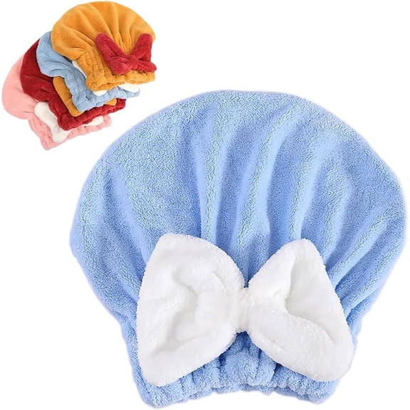 2026 New Super Absorbent Hair Towel Wrap for Wet Hair, Microfiber Hair Towel Wrap Women Quick-Drying Hair Towels, Soft Bow Tie Wet Hair Towels Wrap for Women Accessories.