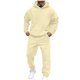 thumbnail image 2 of Ceisia Men's Solid Color Hooded Tracksuit 2-Piece Set for Casual & Sports Wear Khaki L Gifts, 2 of 8