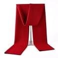 thumbnail image 2 of Bufanda de lana roja con diseño de espiga para hombre, invierno, cálido, negocios, 180*30CM, rojo, 2 of 5