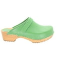 thumbnail image 2 of BJORK Maja Open Back Wood Leather Clogs (Green - EU37), 2 of 9